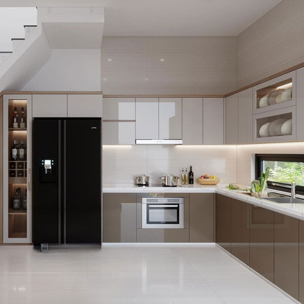 Tủ bếp Acrylic gồm những bộ phận nào?
